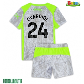 Manchester City Josko Gvardiol #24 Tredjeställ Barn 2025-26 Kortärmad (+ Korta byxor)